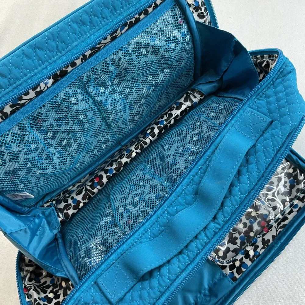 Vera Bradley Iconic Large Blush Brush Case Makeup Bag Travel Pouch